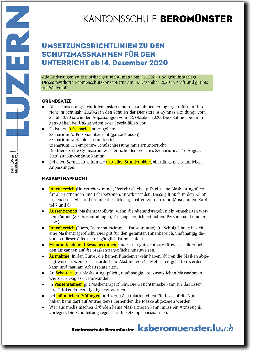 Bild Titel Umsetzungsrichtlinien KSBer Dez 2020