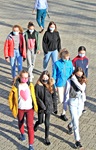 Schülerinnen der Kantonsschule Beromünster mit Schutzmasken